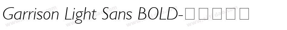 Garrison Light Sans BOLD字体转换